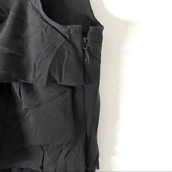 J. Crew Silk Tiered Black Sleeveless Top - Picture 3 of 7
